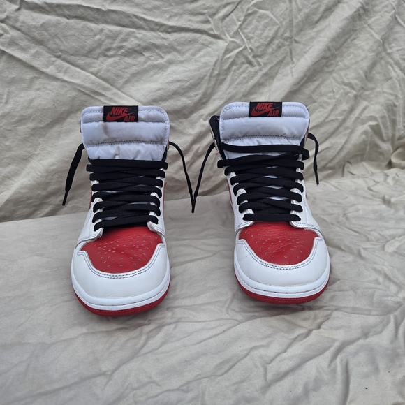 Jordan 1's Nike Air Jordan High Top Sneakers - Red and White - Picture 2 of 10